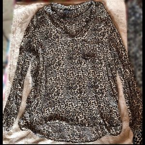 NWOT‼️ Zara Basic Cheetah Print Top